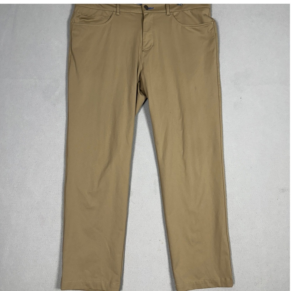 Twillory Pants Mens 36X30 Performance Tailored Fit Khaki Tan 5-Pocket Chino EUC
